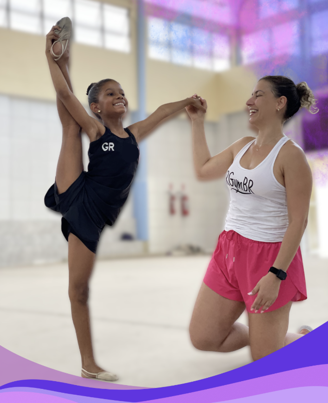 Val, especialista em Ginástica Rítmica e criadora do Código Criativo